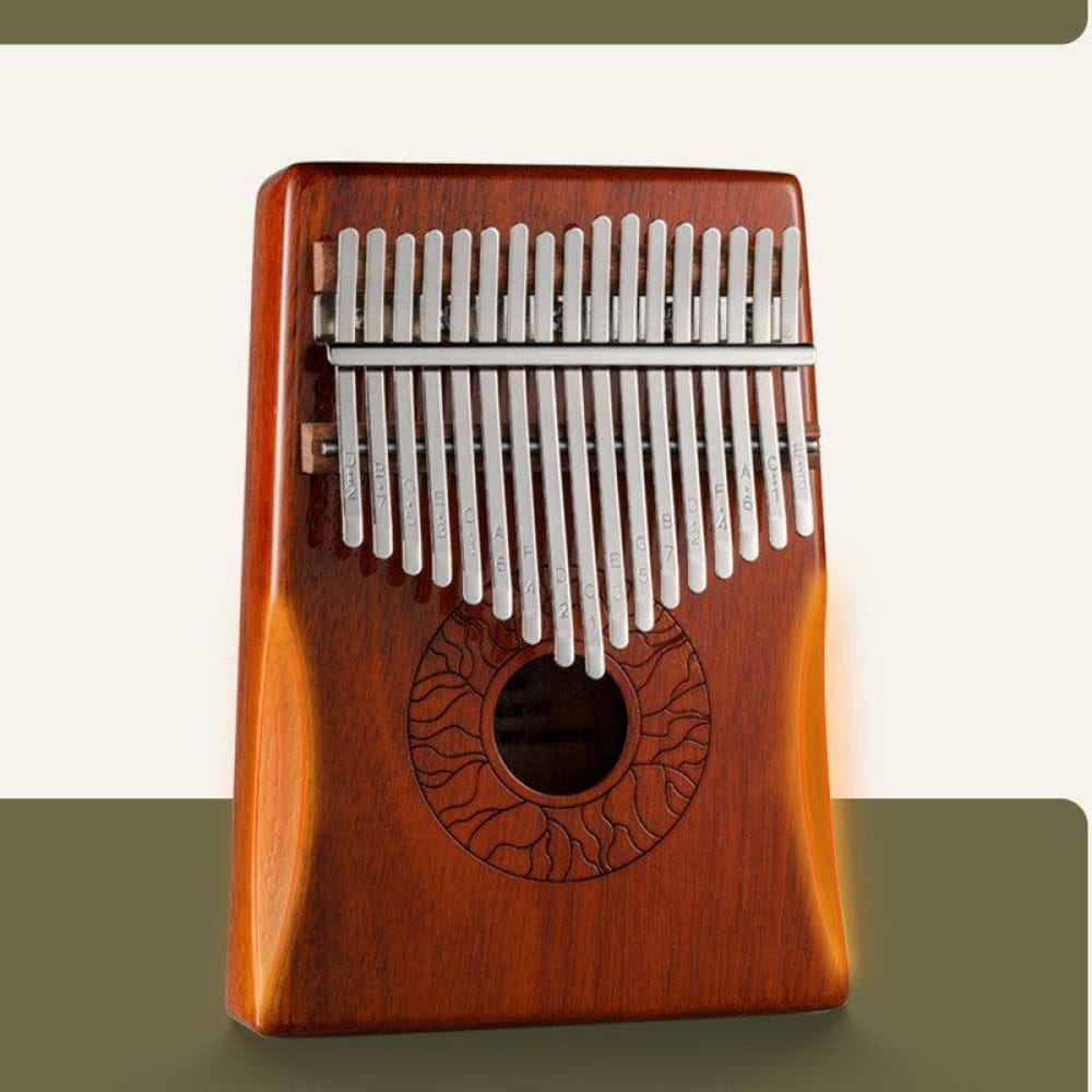 17 Key Acacia Armrest Kalimba with Round Hole Resonance - 17 Keys / Acacia / Ore Metal Piano