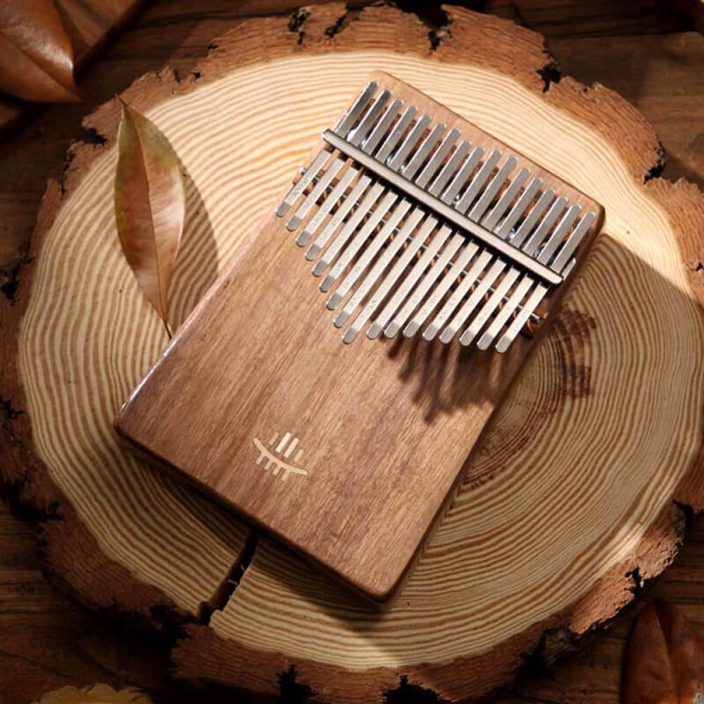 17 Key Acacia Wood Kalimba with Resonant Hollow Body - 17 Keys / Acacia / Ore Metal Piano Keyboard