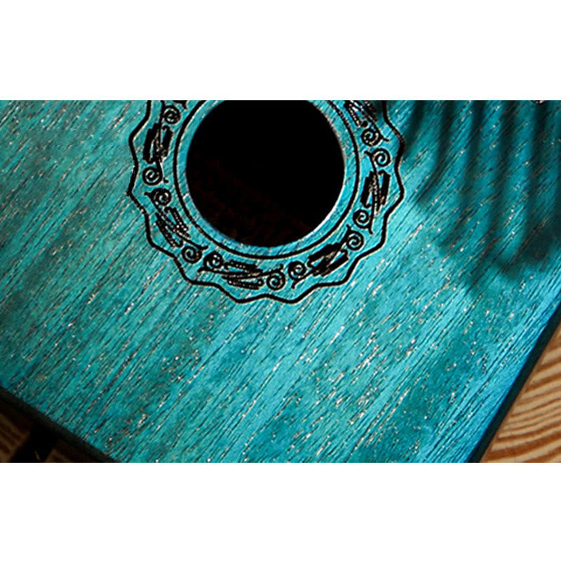 Piano à pouce Kalimba de méditation en bois d'acajou à 17 touches