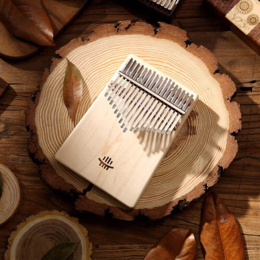 17 Key Maple C Tone Kalimba Thumb Piano for Meditation - 17 Keys / Maple / Ore Metal Piano Keyboard