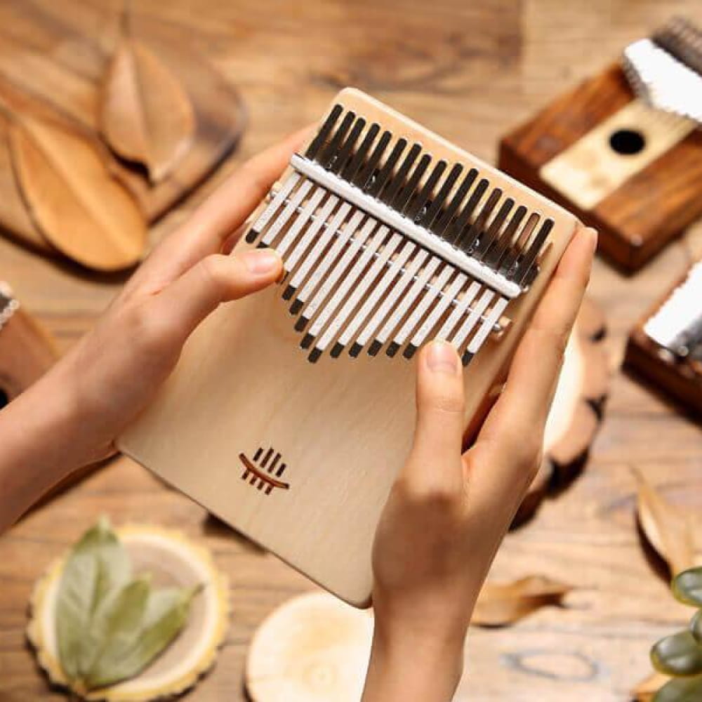 17 Key Maple C Tone Kalimba Thumb Piano for Meditation - 17 Keys / Maple / Ore Metal Piano Keyboard