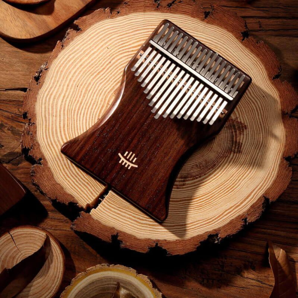 17 Key Rosewood C Tone Kalimba Thumb Piano for Meditation - 17 Keys / Rosewood / Ore Metal Piano