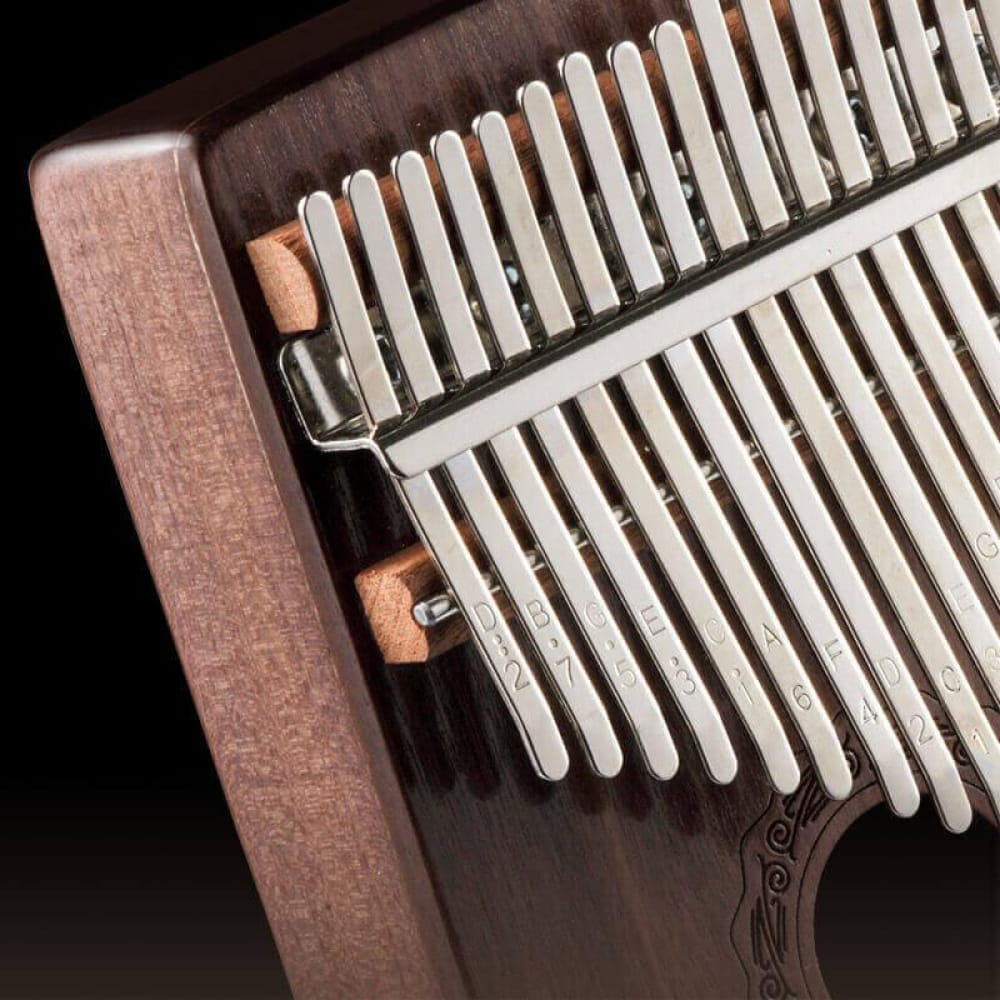 17 Key Walnut Round Hole Kalimba for C Tone Music - 17 Keys / Walnut / Ore Metal Piano Keyboard