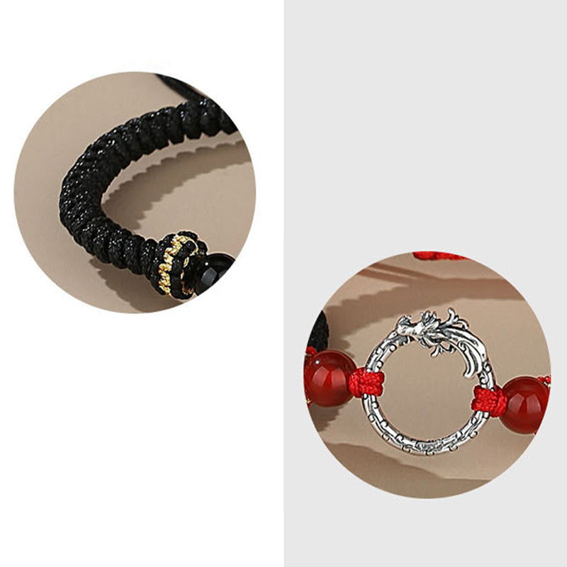 Dragon & Phoenix Peace Buckle Bracelet in 925 Sterling Silver | Balance & Luck