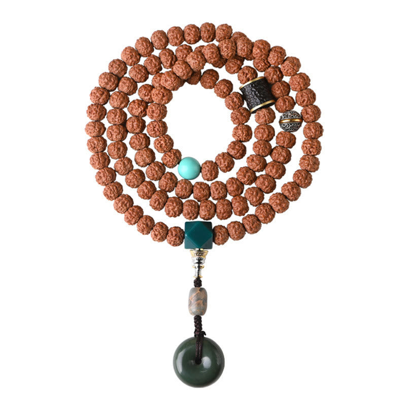 10mm Bodhi Seed Three-eyed Dzi Buddha Hand Wealth Bracelet