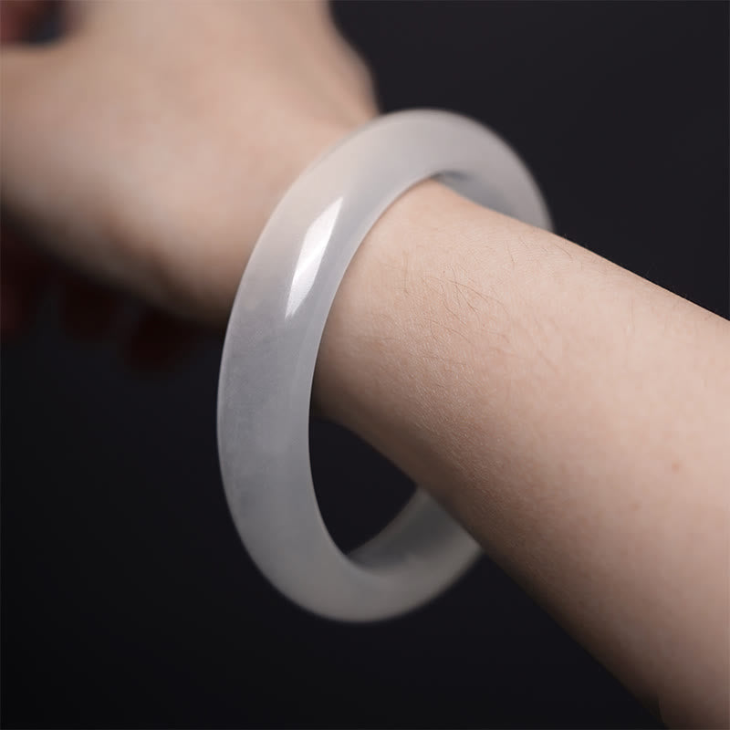 Golden Silk Jade Wealth & Luck Bracelet Bangle 58mm