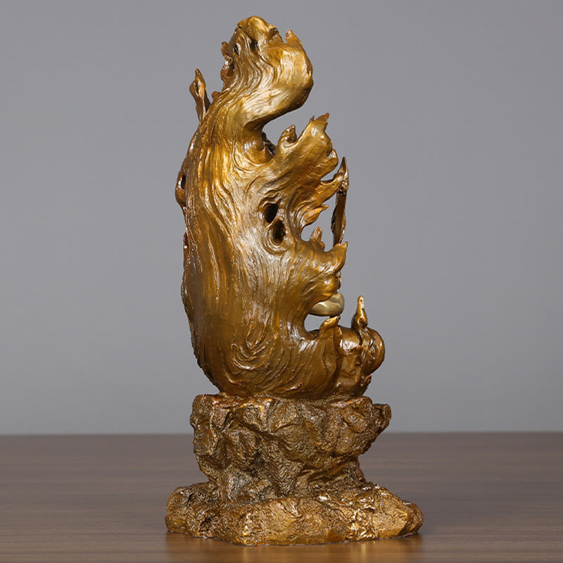 Acalanatha Buddha Copper Statue 15in Serenity Figurine