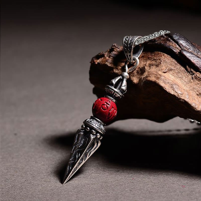 Cinnabar Dorje Vajra Necklace Pendant Spiritual Blessing