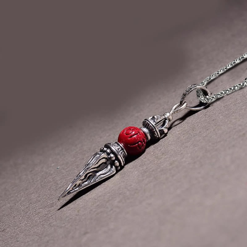 Cinnabar Dorje Vajra Necklace Pendant Spiritual Blessing