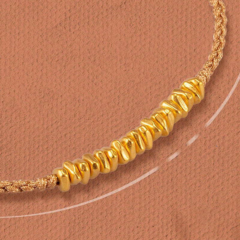 Handmade 999 Gold Protection Red String Braided Bracelet Unisex