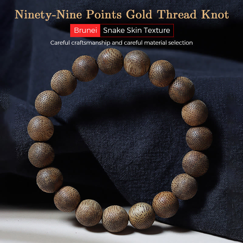 Natural Brunei Texture Agarwood Strength Bracelet 12mm