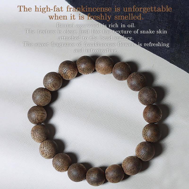 Natural Brunei Texture Agarwood Strength Bracelet 12mm