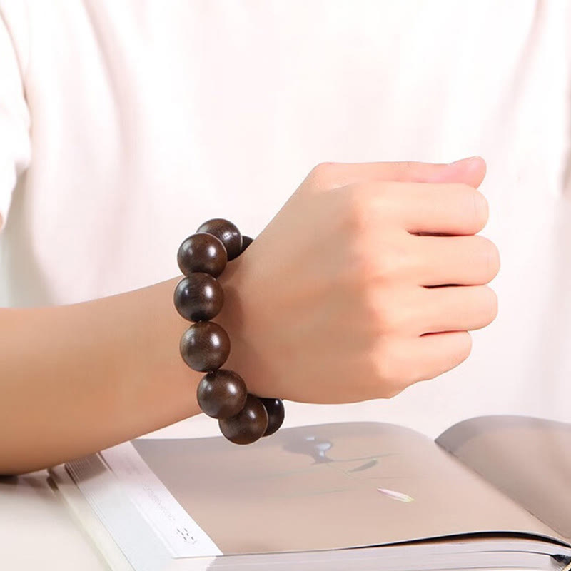 8mm Agarwood Peace Bracelet for Meditation and Balance