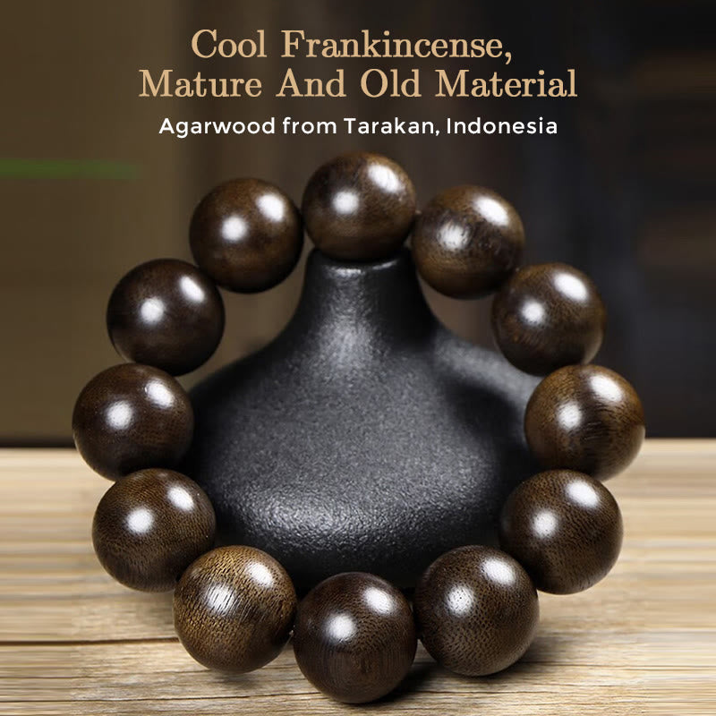 8mm Agarwood Peace Bracelet for Meditation and Balance