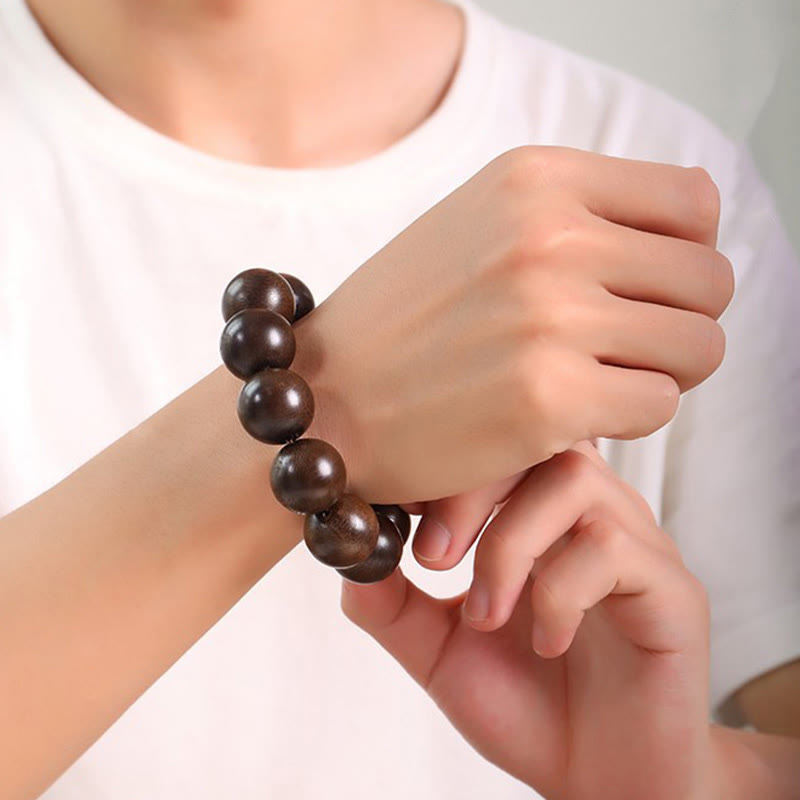 8mm Agarwood Peace Bracelet for Meditation and Balance