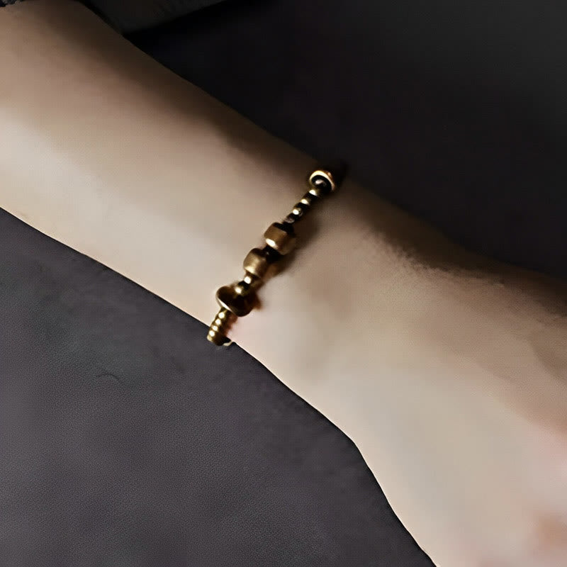 Vintage Copper Spiritual Bracelet for Balance & Wealth