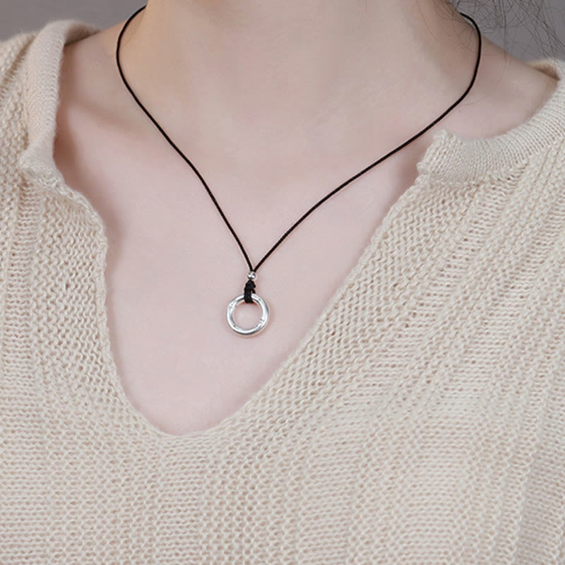 Sterling Silver Peace Buckle Necklace | Spiritual Protection
