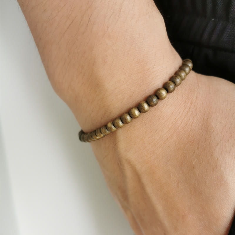 Copper Beads Balance Wealth Bracelet with Brass Beads | Spiritual Bracelet