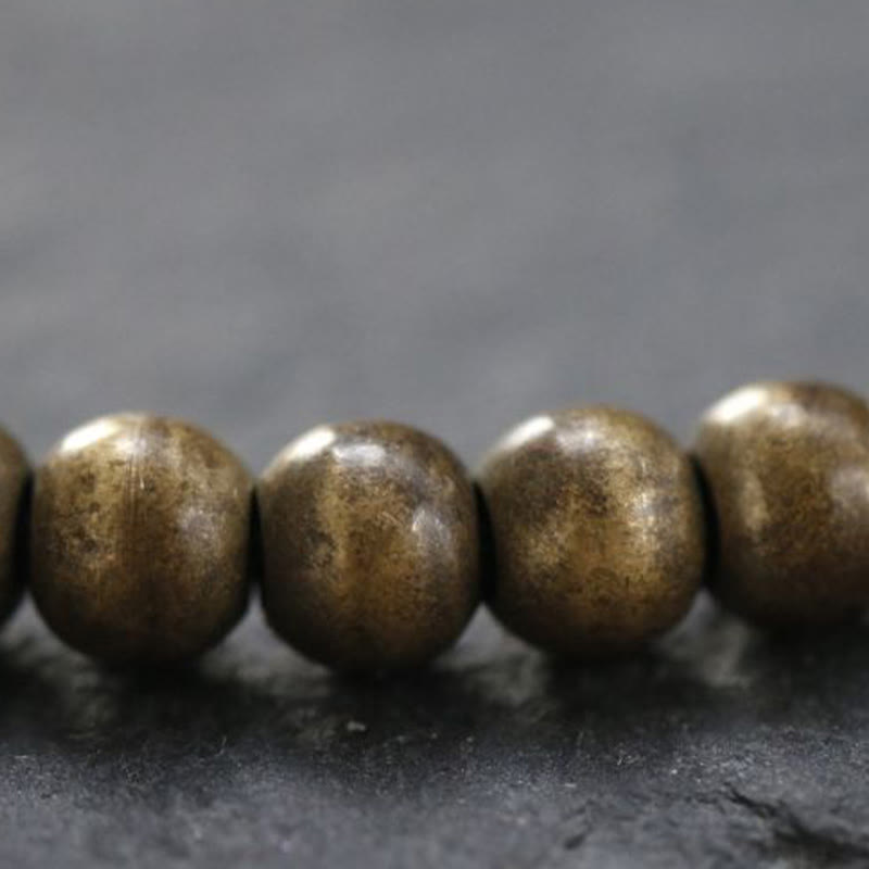 Copper Beads Balance Wealth Bracelet with Brass Beads | Spiritual Bracelet