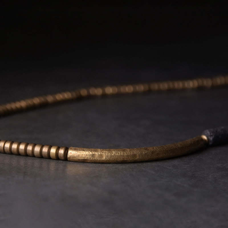 Multi-Layered Lava Rock & Copper Spiritual Wrap Bracelet