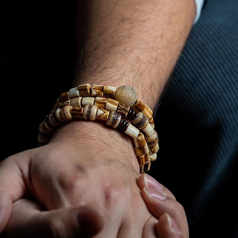 Unisex Deer Bone Yak Bone Spiritual Balance Bracelet