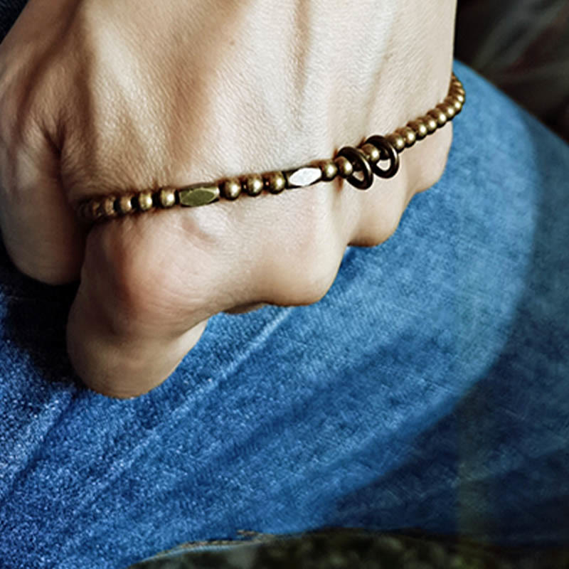 Copper Brass Couple Bracelet for Wealth & Self Care
