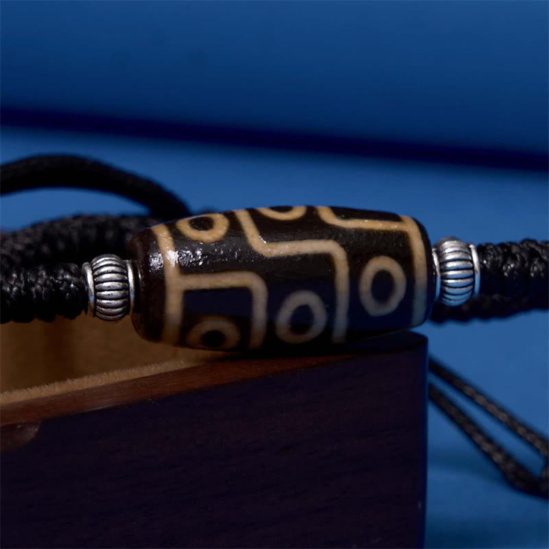 Unisex Spiritual Bracelet | Tibetan Nine-Eye and Three-Eyed Dzi Beads