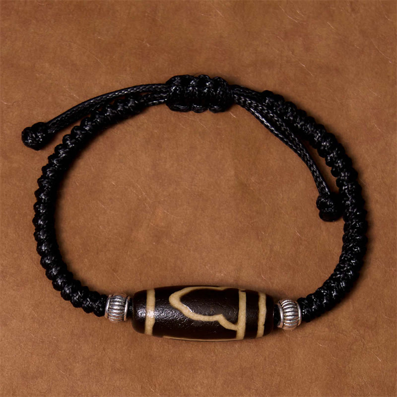 Unisex Spiritual Bracelet | Tibetan Nine-Eye and Three-Eyed Dzi Beads