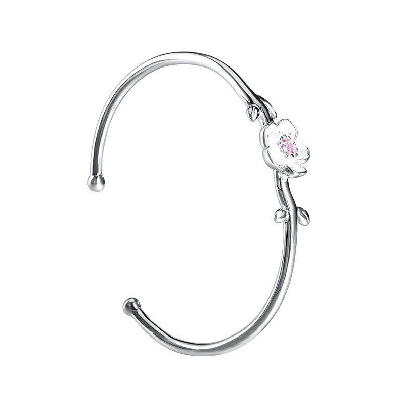 925 Sterling Silver Cherry Blossom Luck Spiritual Bracelet