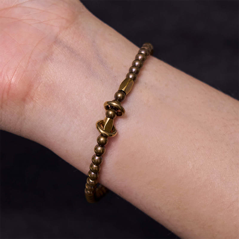 Copper Brass Couple Bracelet for Wealth & Self Care