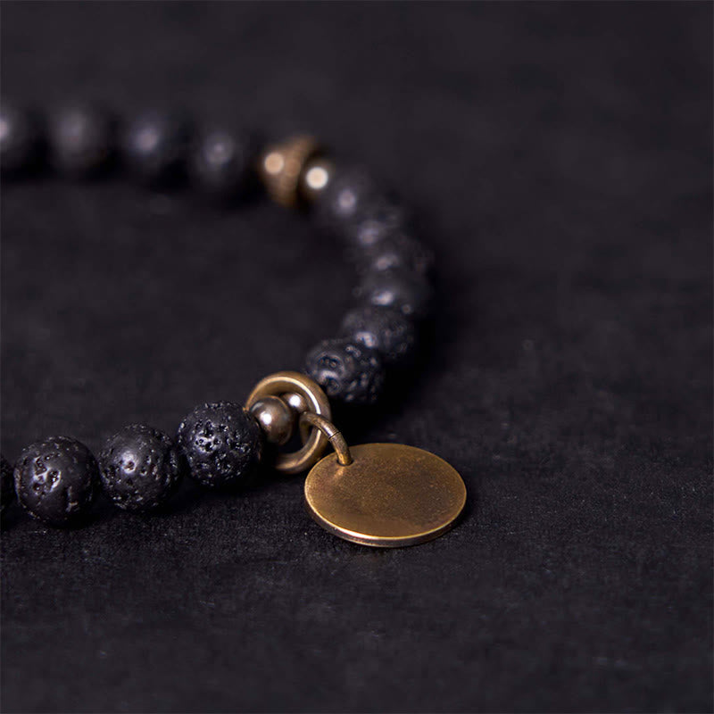 6mm Lava Rock Spiritual Healing Calm Support Bracelet