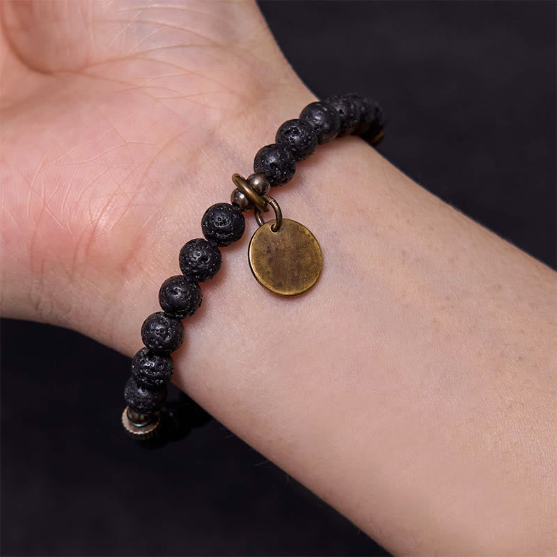 6mm Lava Rock Spiritual Healing Calm Support Bracelet