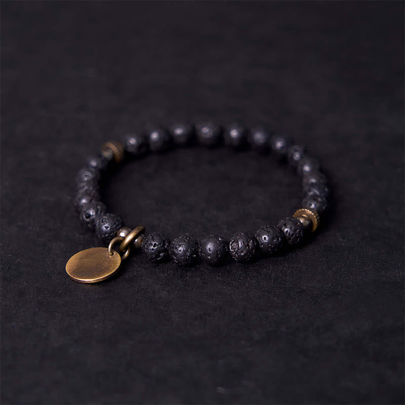 6mm Lava Rock Spiritual Healing Calm Support Bracelet