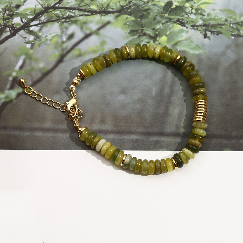 Gild Cyan Jade Bracelet for Success & Healing 17cm