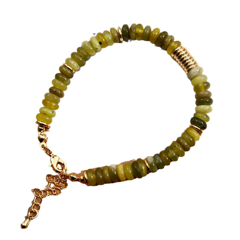Gild Cyan Jade Bracelet for Success & Healing 17cm