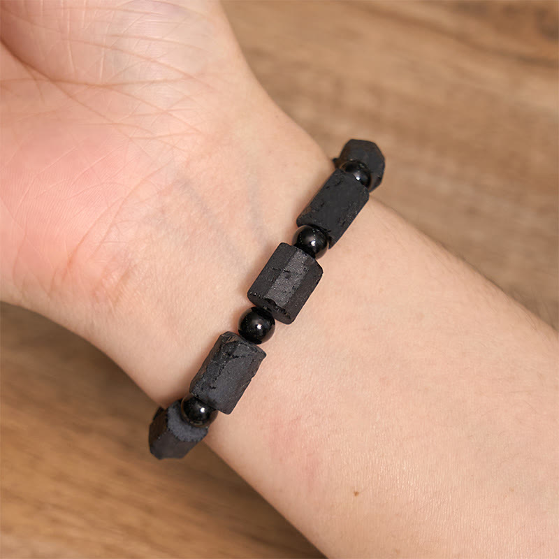 Black Tourmaline Spiritual Wisdom Bracelet for Protection