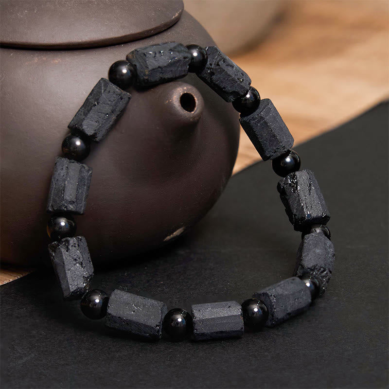 Black Tourmaline Spiritual Wisdom Bracelet for Protection