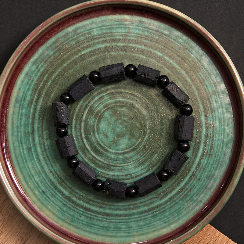 Black Tourmaline Spiritual Wisdom Bracelet for Protection