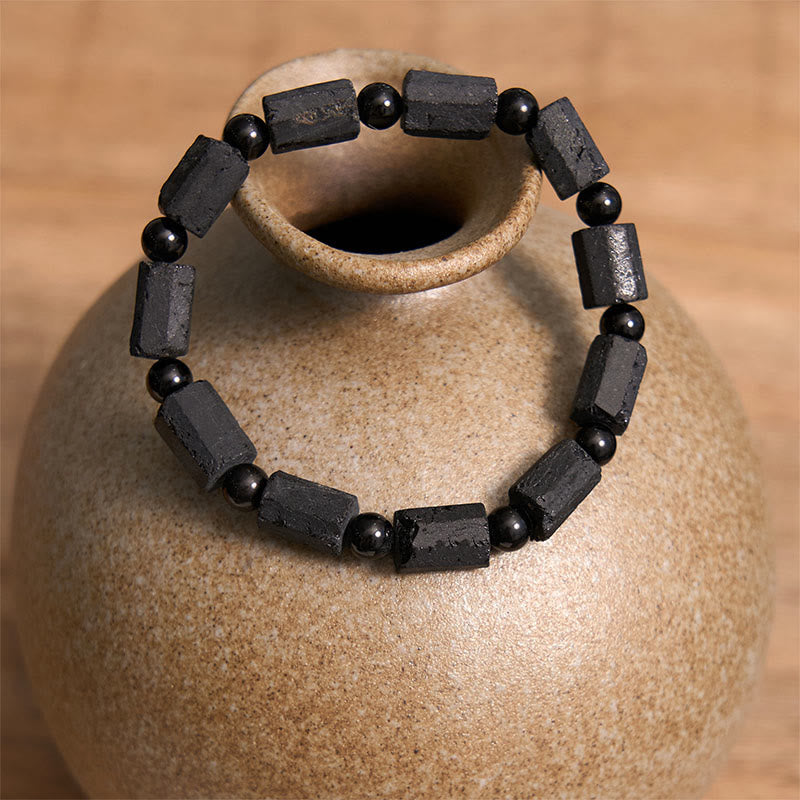 Black Tourmaline Spiritual Wisdom Bracelet for Protection