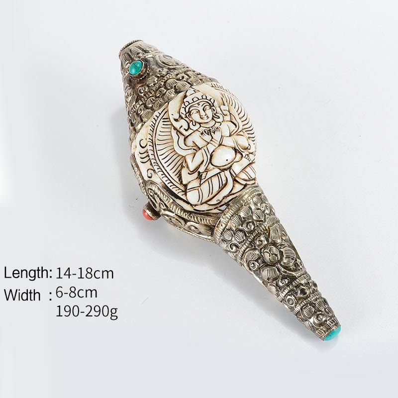 Handmade Tibetan Shankha Conch Shell Decoration for Wealth