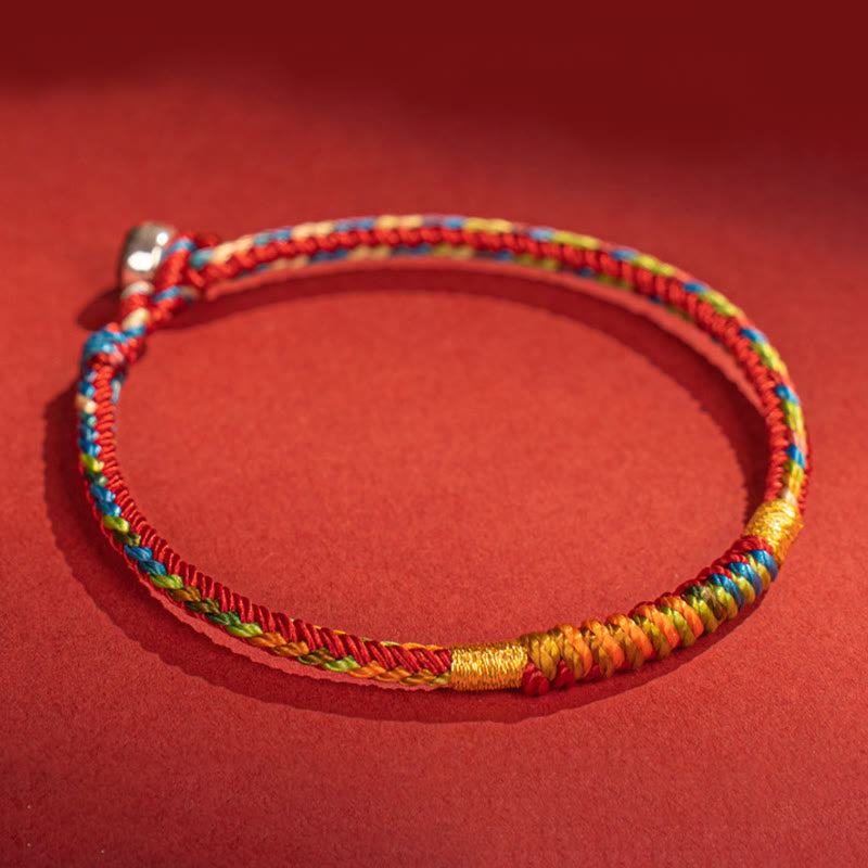 Multicolor Red String 925 Silver Protection Bracelet