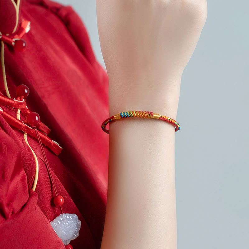 Multicolor Red String 925 Silver Protection Bracelet