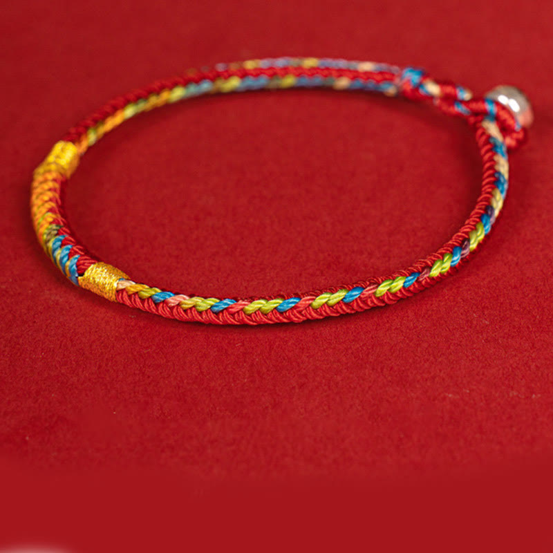 Multicolor Red String 925 Silver Protection Bracelet