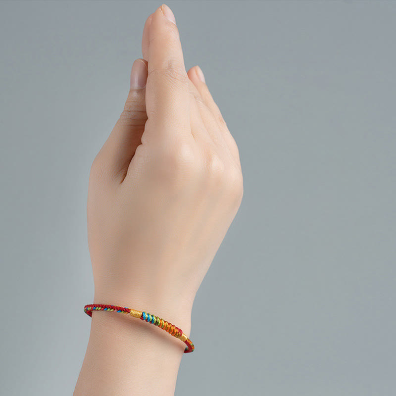 Multicolor Red String 925 Silver Protection Bracelet