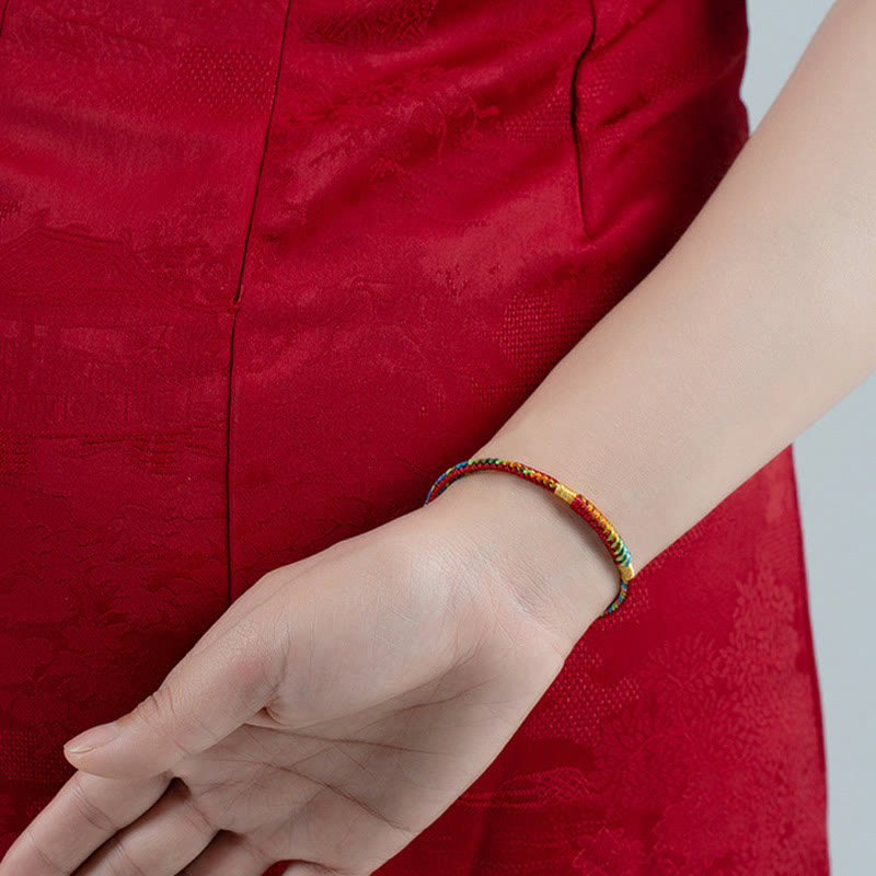 Multicolor Red String 925 Silver Protection Bracelet