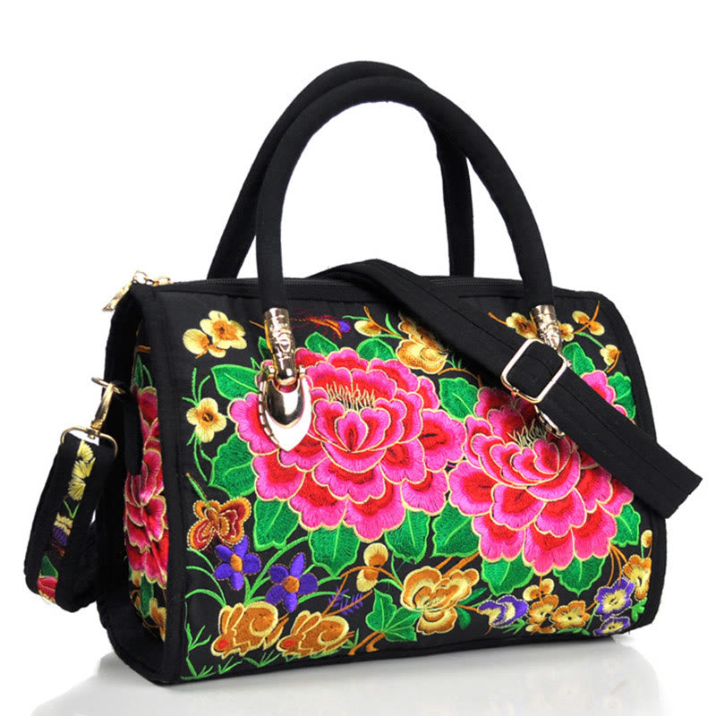 Canvas Crossbody Bag with Double-Sided Embroidery | Spiritual Accessories