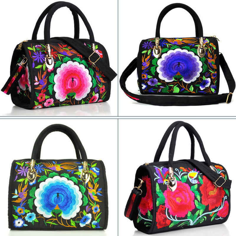 Canvas Crossbody Bag with Double-Sided Embroidery | Spiritual Accessories