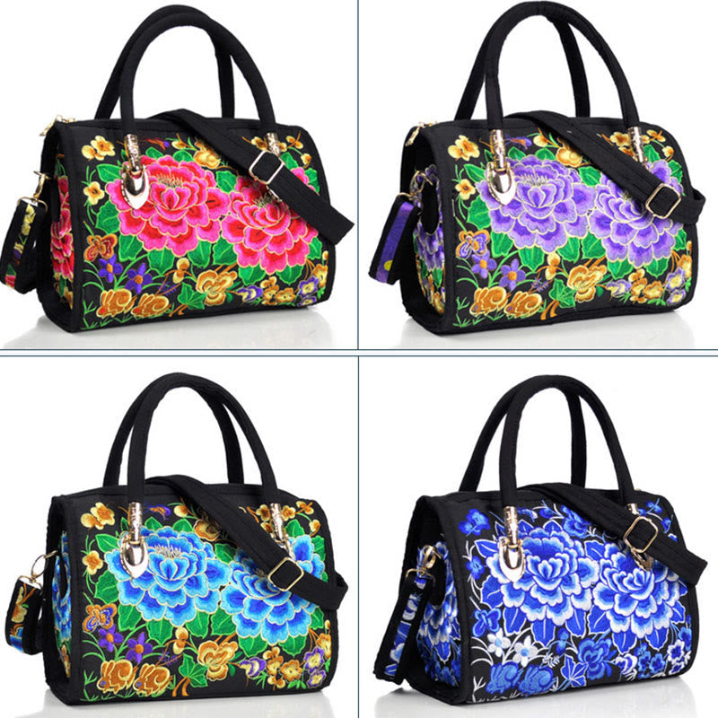 Canvas Crossbody Bag with Double-Sided Embroidery | Spiritual Accessories
