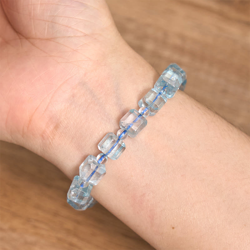 8-10mm Blue Topaz Clarity Spiritual Bracelet