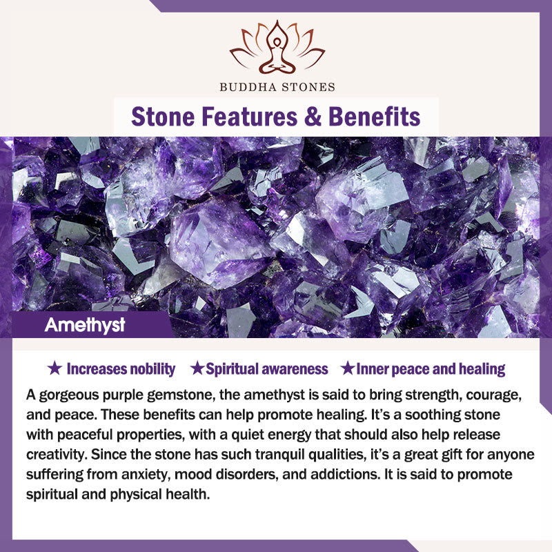 Amethyst Strawberry Quartz White Crystal Bracelet